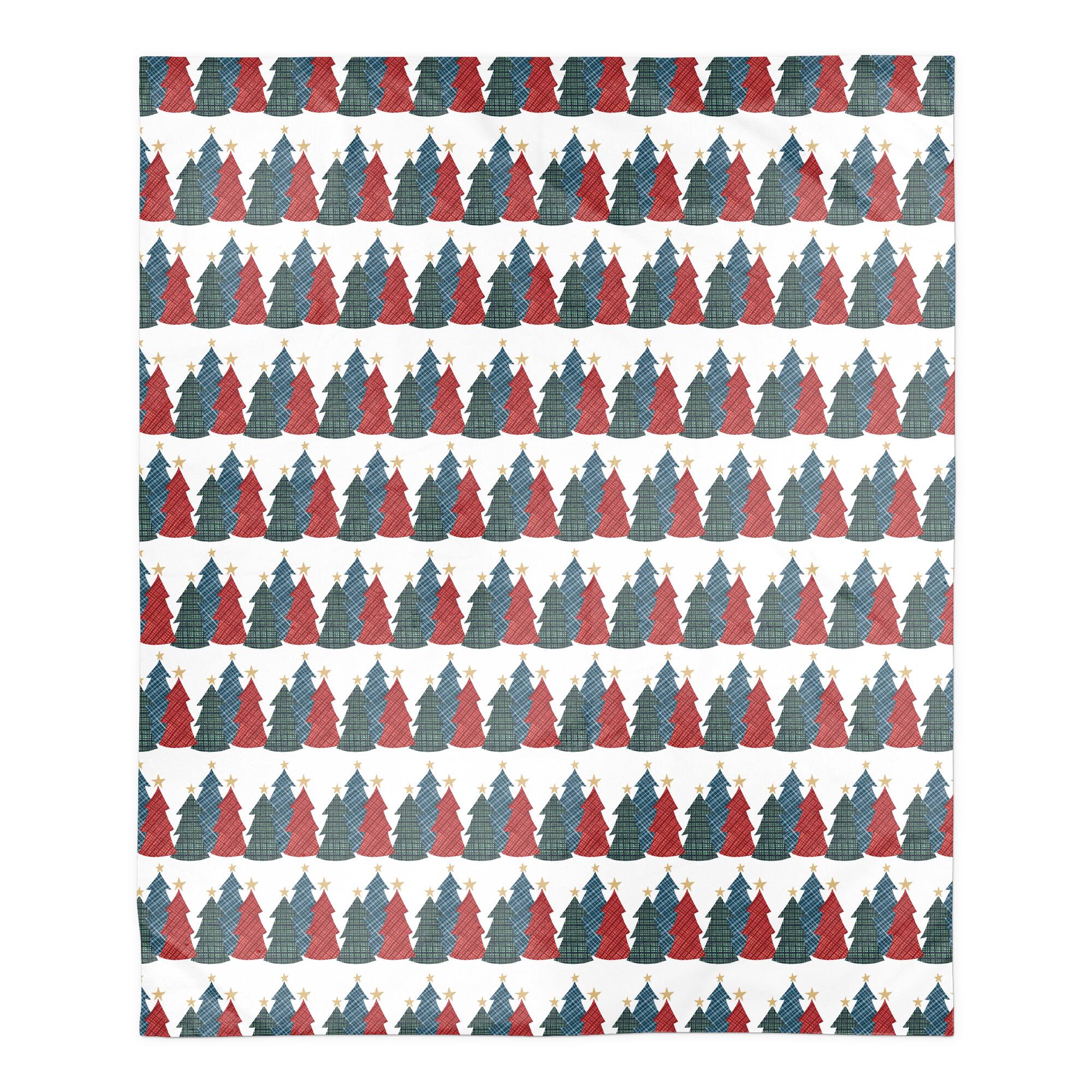 Christmas Tree Trio Sherpa Fleece Blanket